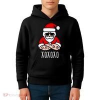 XOXOXO Ho Ho Ho Cool Santa Kids Hoodie thumb 4