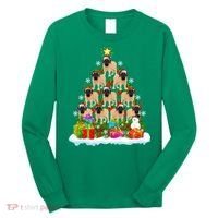 Xmas Holiday Santa English Mastiff Dog Christmas Tree Long Sleeve Shirt thumb 0