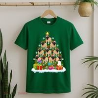 Xmas Holiday Santa English Mastiff Dog Christmas Tree T-Shirt thumb 2