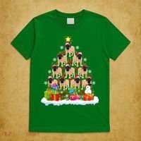 Xmas Holiday Santa English Mastiff Dog Christmas Tree T-Shirt thumb 5