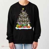 Xmas Holiday Santa Greyhound Dog Christmas Tree Women's Sweatshirt thumb 0