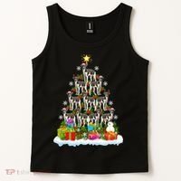 Xmas Holiday Santa Greyhound Dog Christmas Tree Tank Top thumb 2