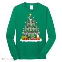 Xmas Holiday Santa Greyhound Dog Christmas Tree Long Sleeve Shirt thumb 0