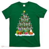 Xmas Holiday Santa Greyhound Dog Christmas Tree T-Shirt thumb 0