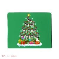 Xmas Holiday Santa Greyhound Dog Christmas Tree Mousepad thumb 0