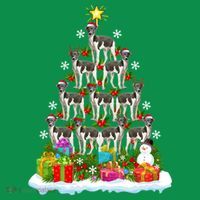 Xmas Holiday Santa Greyhound Dog Christmas Tree Mousepad thumb 1
