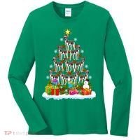 Xmas Holiday Santa Greyhound Dog Christmas Tree Women's Long Sleeve Shirt thumb 0