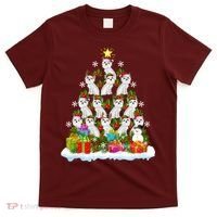 Xmas Holiday Santa Maltipoo Dog Christmas Tree T-Shirt thumb 0
