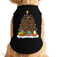 Xmas Holiday Santa Newfoundland Dog Christmas Tree Doggie Tank thumb 0
