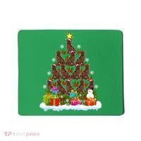Xmas Holiday Santa Newfoundland Dog Christmas Tree Mousepad thumb 0