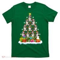 Xmas Holiday Santa Shih Tzu Dog Christmas Tree T-Shirt thumb 0