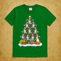 Xmas Holiday Santa Shih Tzu Dog Christmas Tree T-Shirt thumb 5