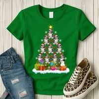 Xmas Holiday Santa Shih Tzu Dog Christmas Tree Women's T-Shirt thumb 3