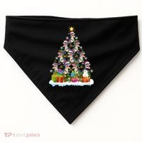 Xmas Holiday Santa TRex Dinosaur Christmas Tree USA-Made Doggie Bandana thumb 0