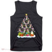 Xmas Holiday Santa TRex Dinosaur Christmas Tree Tank Top thumb 0