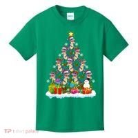 Xmas Holiday Santa TRex Dinosaur Christmas Tree Kids T-Shirt thumb 0