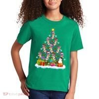 Xmas Holiday Santa TRex Dinosaur Christmas Tree Kids T-Shirt thumb 2