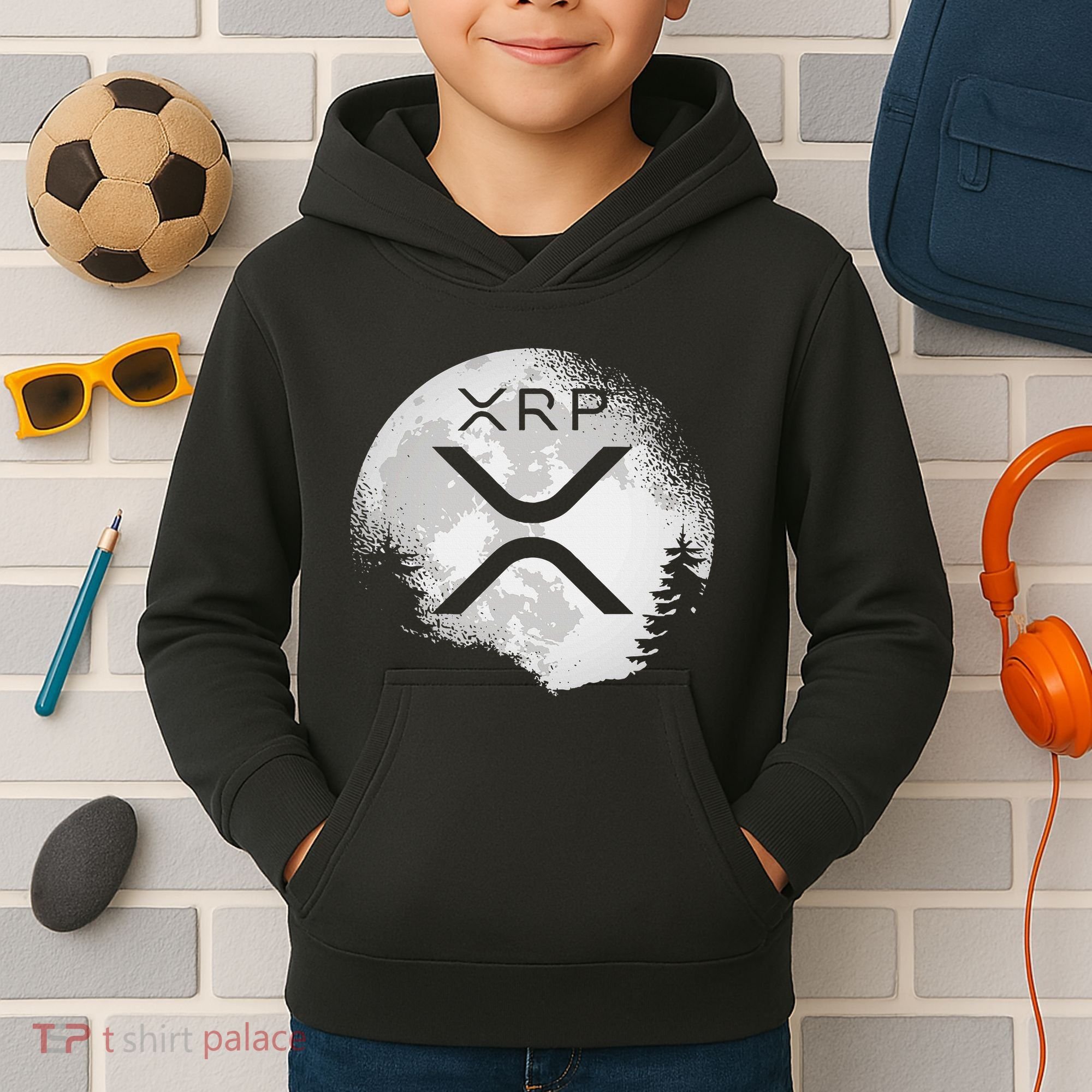 Xrp Hodl To The Moon Crypto Kids Hoodie