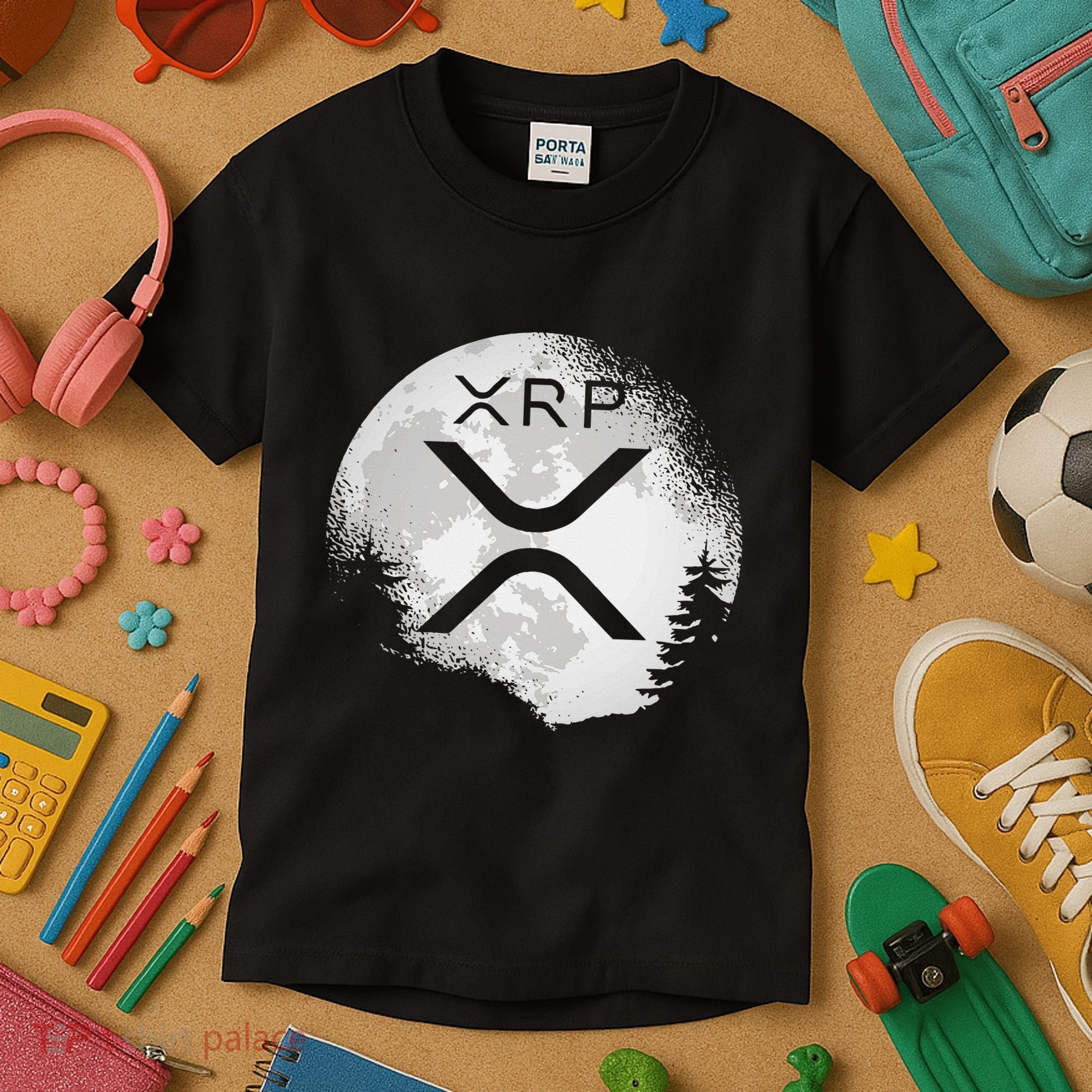 Xrp Hodl To The Moon Crypto Kids T-Shirt