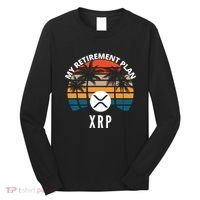 XRP Is My Retirement Plan XRP Ripple Logo XRP Cryptocurrency Long Sleeve Shirt thumb 0