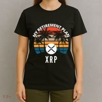 XRP Is My Retirement Plan XRP Ripple Logo XRP Cryptocurrency T-Shirt thumb 4