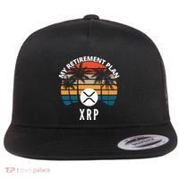 XRP Is My Retirement Plan XRP Ripple Logo XRP Cryptocurrency Flat Bill Trucker Hat thumb 0