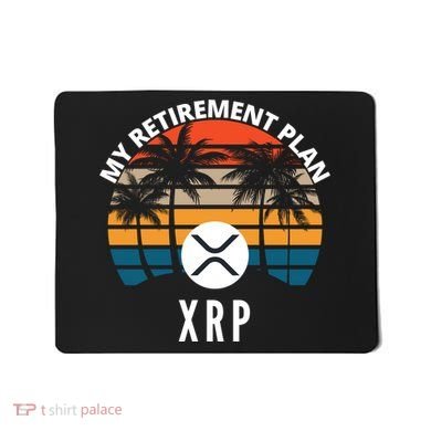 XRP Is My Retirement Plan XRP Ripple Logo XRP Cryptocurrency Mousepad