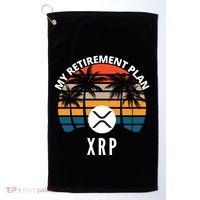 XRP Is My Retirement Plan XRP Ripple Logo XRP Cryptocurrency Golf Towel thumb 0