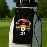 XRP Is My Retirement Plan XRP Ripple Logo XRP Cryptocurrency Golf Towel thumb 2