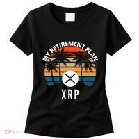 XRP Is My Retirement Plan XRP Ripple Logo XRP Cryptocurrency Women's T-Shirt thumb 0