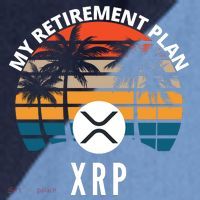 XRP Is My Retirement Plan XRP Ripple Logo XRP Cryptocurrency Raglan Baseball Sleeve Shirt thumb 2