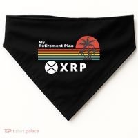 XRP Is My Retirement Plan, XRP Ripple Logo, Cryptocurrency USA-Made Doggie Bandana thumb 0
