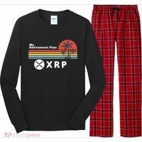 XRP Is My Retirement Plan, XRP Ripple Logo, Cryptocurrency Long Sleeve Pajama Set thumb 0