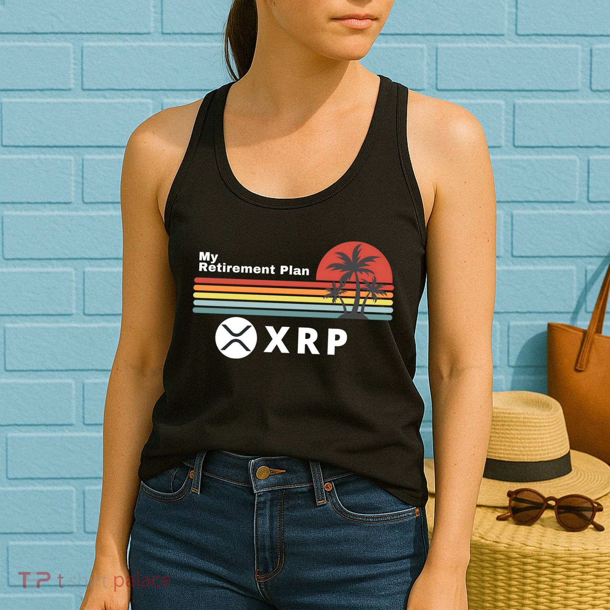 XRP Is My Retirement Plan, XRP Ripple Logo, Cryptocurrency Women's Tank Top