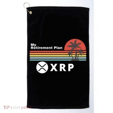 XRP Is My Retirement Plan, XRP Ripple Logo, Cryptocurrency Golf Towel