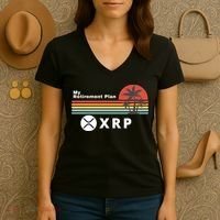 XRP Is My Retirement Plan, XRP Ripple Logo, Cryptocurrency Women's V-Neck T-Shirt thumb 3