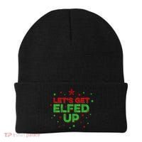 Xmas Ing Team Christmas Party Squad Meaningful Gift Lets Get Elfed Up Gift Beanie thumb 0