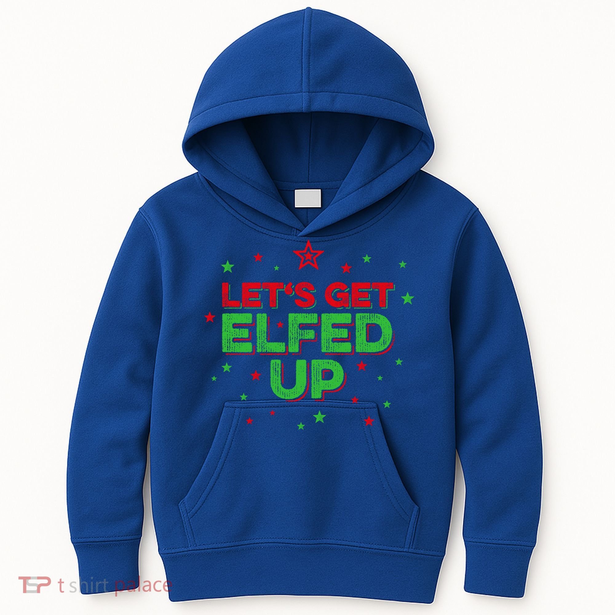 Xmas Ing Team Christmas Party Squad Meaningful Gift Lets Get Elfed Up Gift Kids Hoodie