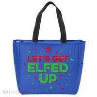 Xmas Ing Team Christmas Party Squad Meaningful Gift Lets Get Elfed Up Gift Tote Bag thumb 0