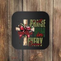 Xmas I Will Praise Him In Every Season Psalm 1462 Coaster thumb 0