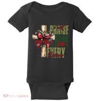Xmas I Will Praise Him In Every Season Psalm 1462 Baby Bodysuit thumb 0