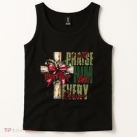 Xmas I Will Praise Him In Every Season Psalm 1462 Tank Top thumb 2