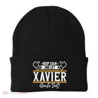 Xavier Keep Calm And Let Xavier Handle That Gift Beanie thumb 0