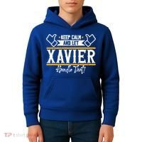 Xavier Keep Calm And Let Xavier Handle That Gift Kids Hoodie thumb 4