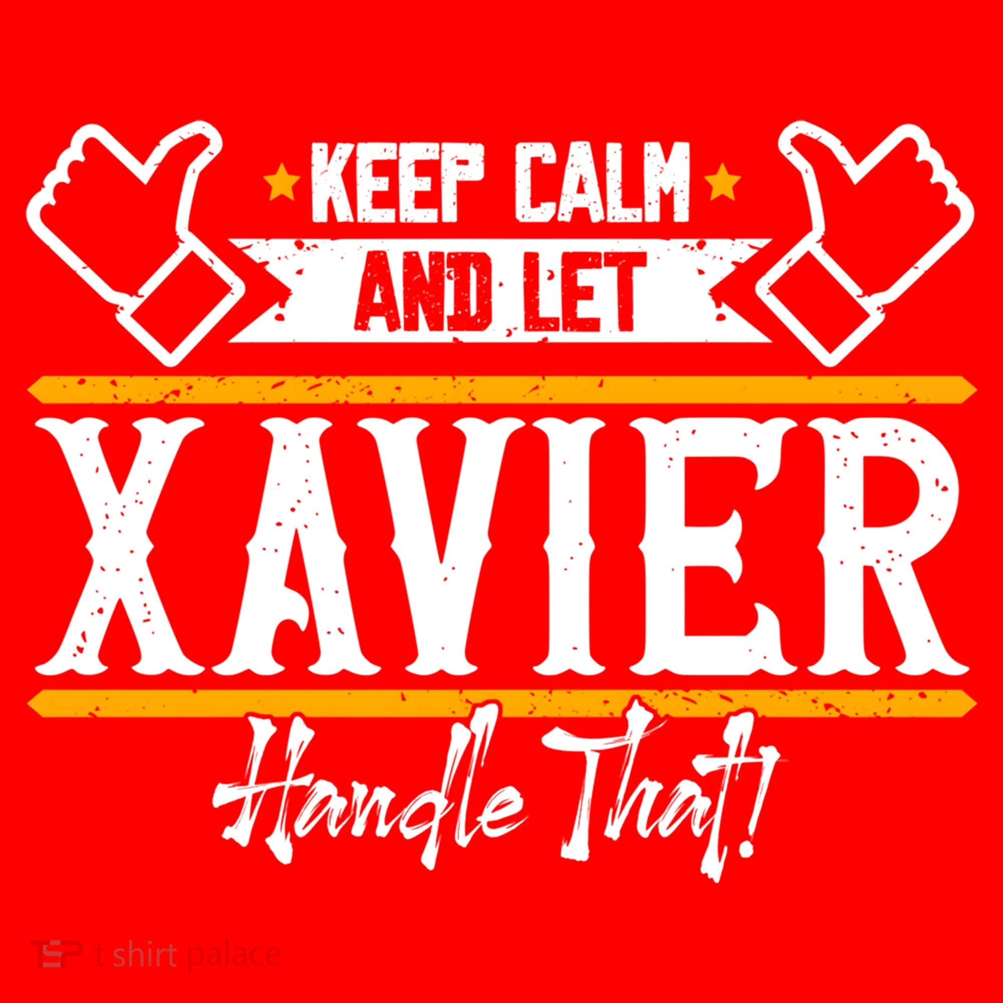 Xavier Keep Calm And Let Xavier Handle That Gift Santa Hat
