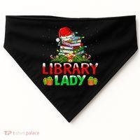Xmas Lights Books Library Lady Librarian Christmas Cool Gift USA-Made Doggie Bandana thumb 0