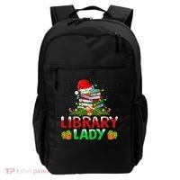 Xmas Lights Books Library Lady Librarian Christmas Cool Gift Backpack thumb 0