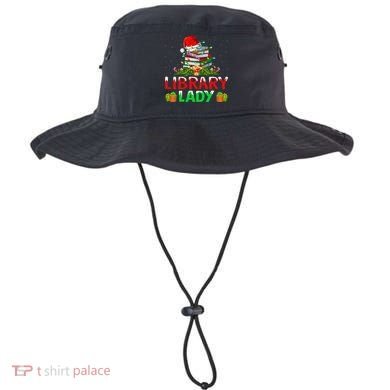 Xmas Lights Books Library Lady Librarian Christmas Cool Gift Bucket Hat