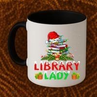 Xmas Lights Books Library Lady Librarian Christmas Cool Gift Coffee Mug thumb 2