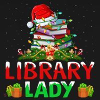 Xmas Lights Books Library Lady Librarian Christmas Cool Gift Women's Hoodie thumb 2
